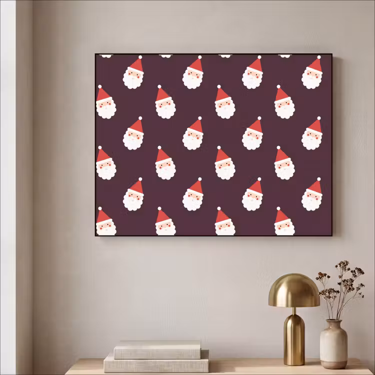 Art frame - Kerstman - Kerst - Donker - Rood — 5