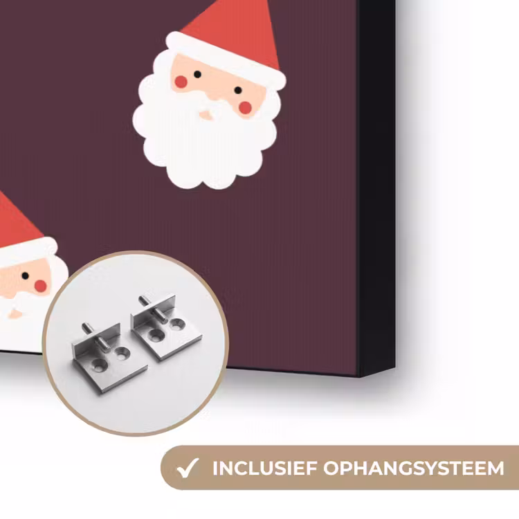 Art frame - Kerstman - Kerst - Donker - Rood — 6