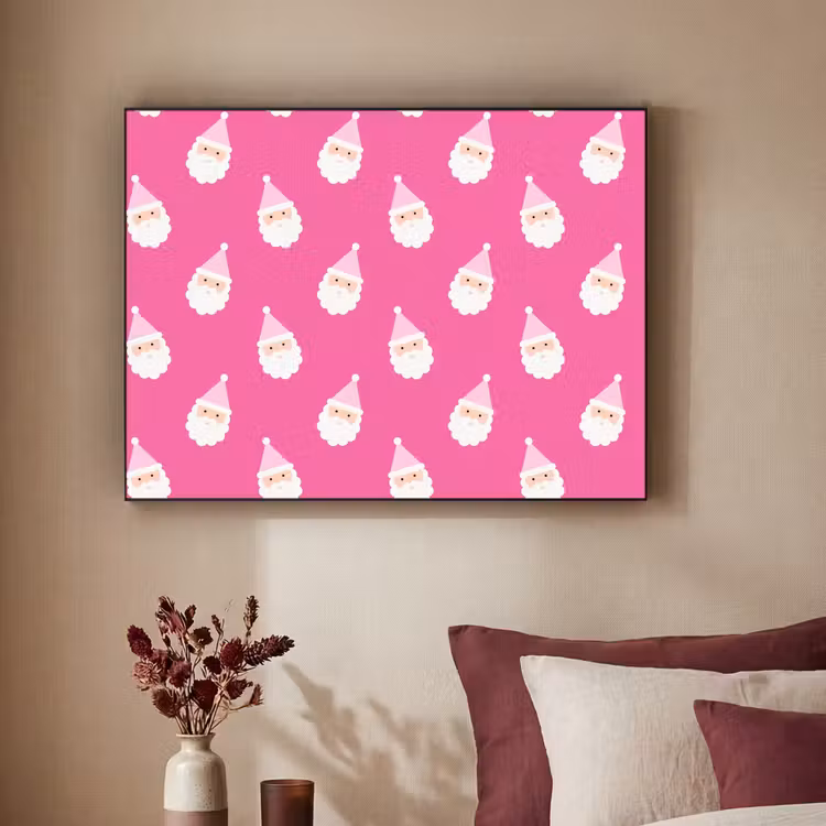 Art frame - Kerstman - Kerst - Neon - Roze — 3