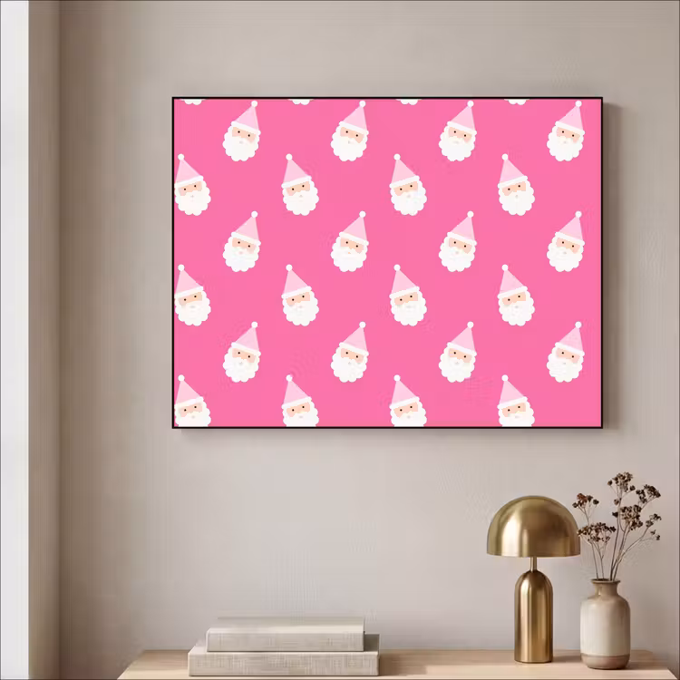 Art frame - Kerstman - Kerst - Neon - Roze — 5