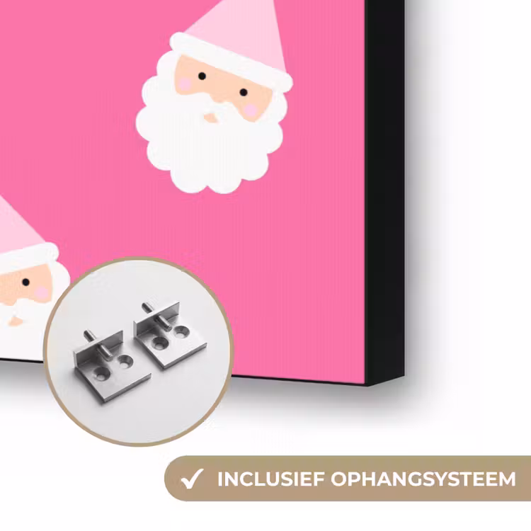 Art frame - Kerstman - Kerst - Neon - Roze — 6