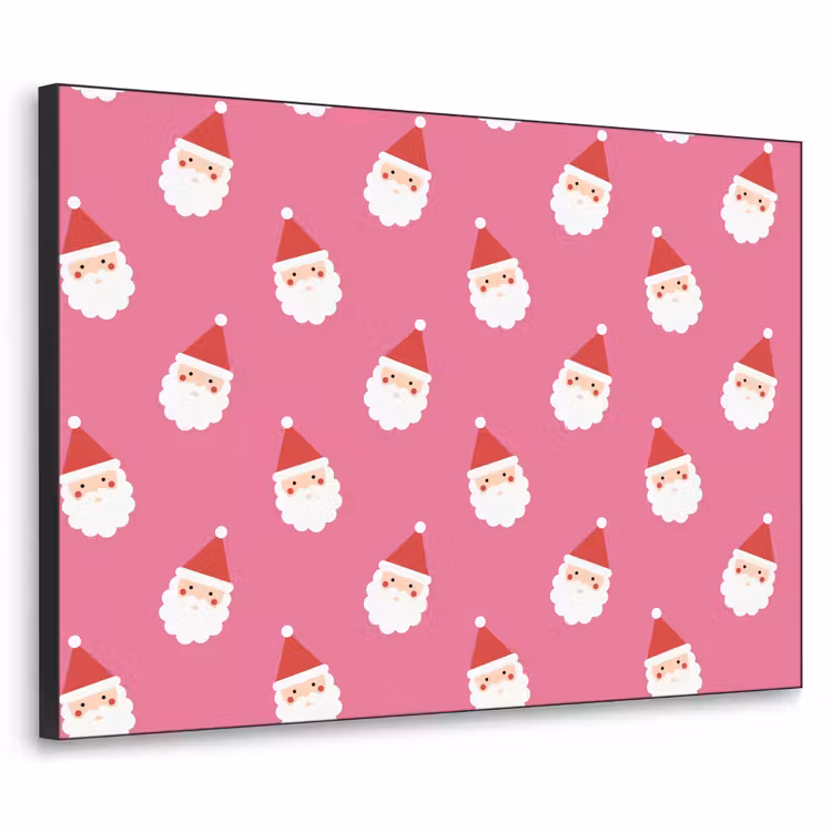 Art frame - Kerstman - Kerst - Rood - Roze — 1
