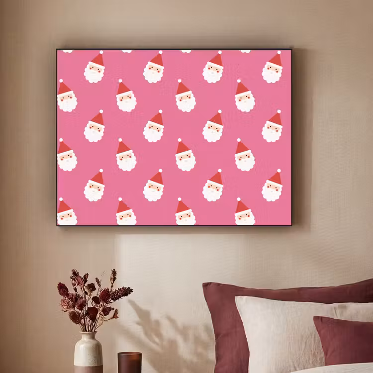 Art frame - Kerstman - Kerst - Rood - Roze — 3
