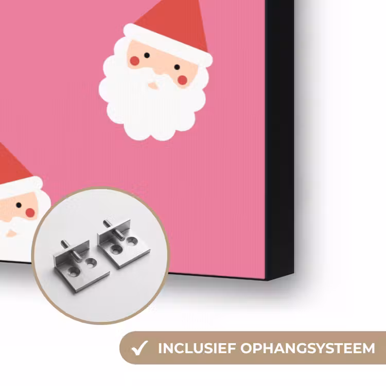 Art frame - Kerstman - Kerst - Rood - Roze — 6