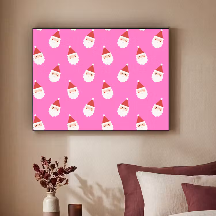 Art frame - Kerstman - Kerst - Roze - Rood — 3