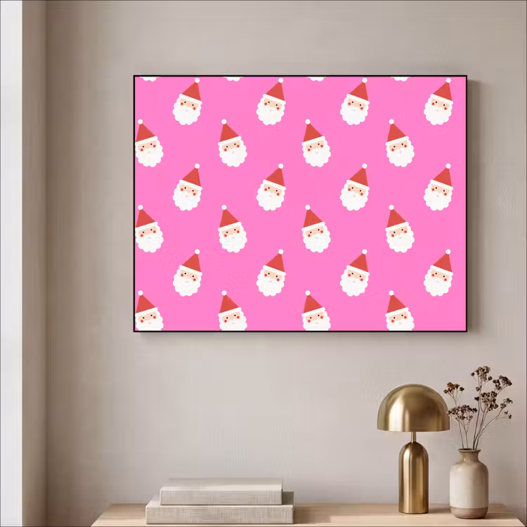 Art frame - Kerstman - Kerst - Roze - Rood — 5