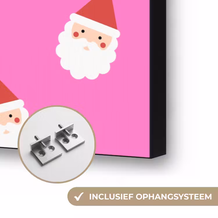 Art frame - Kerstman - Kerst - Roze - Rood — 6