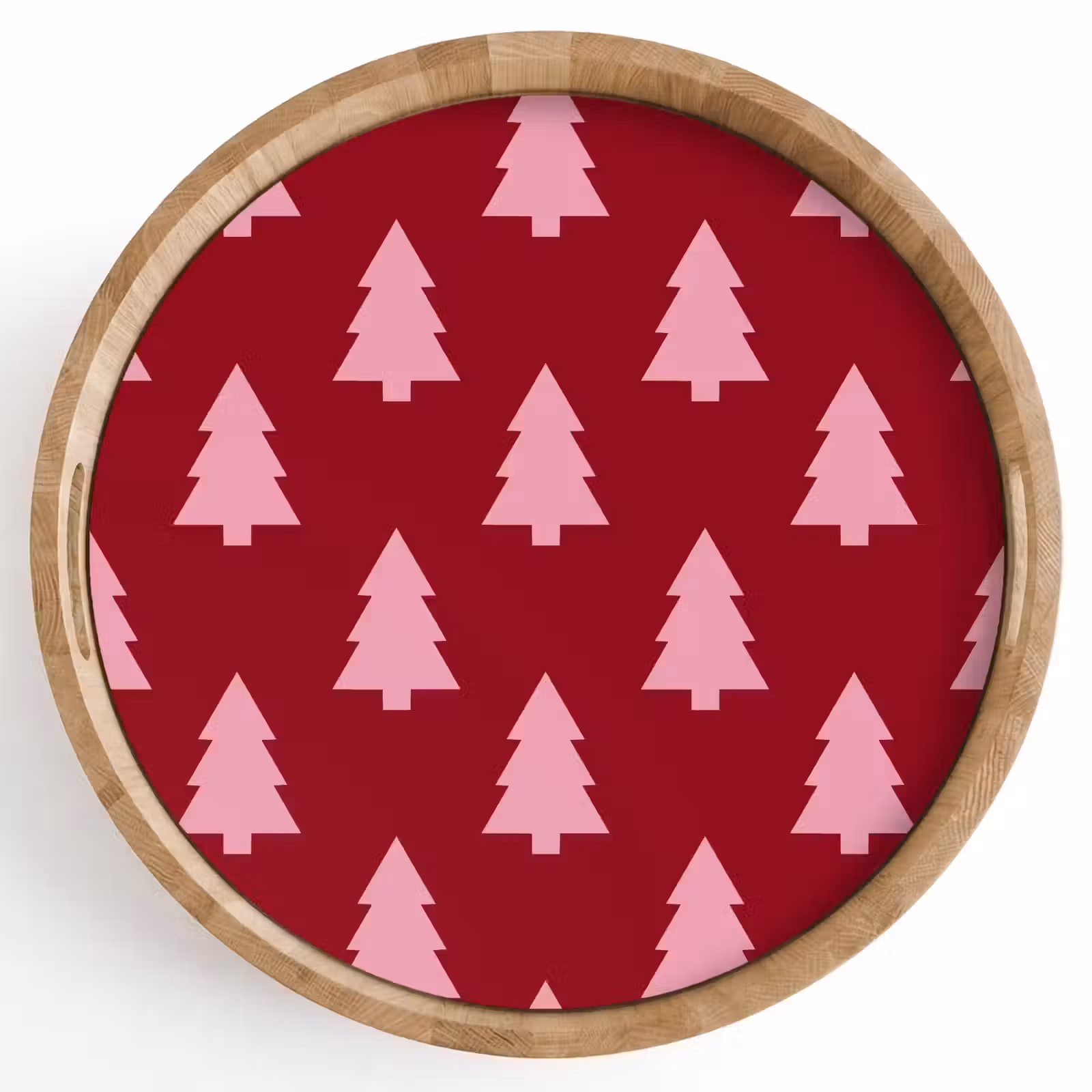 Dienblad - Kerstboom - Burguny - Roze — 1