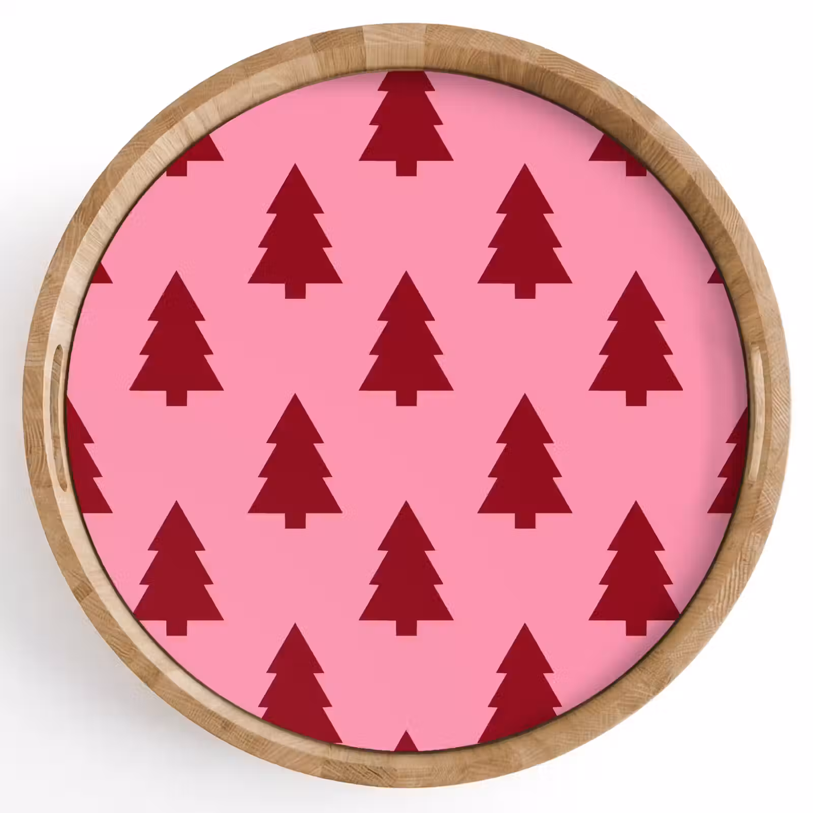 Dienblad - Kerstboom - Rood - Roze — 1