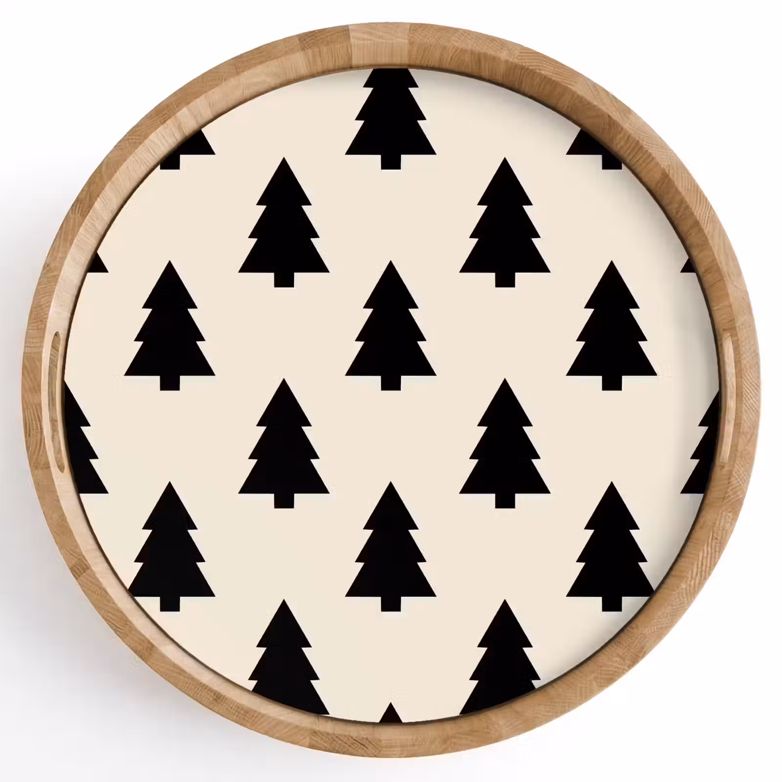 Dienblad - Kerstboom - Wit - Zwart — 1
