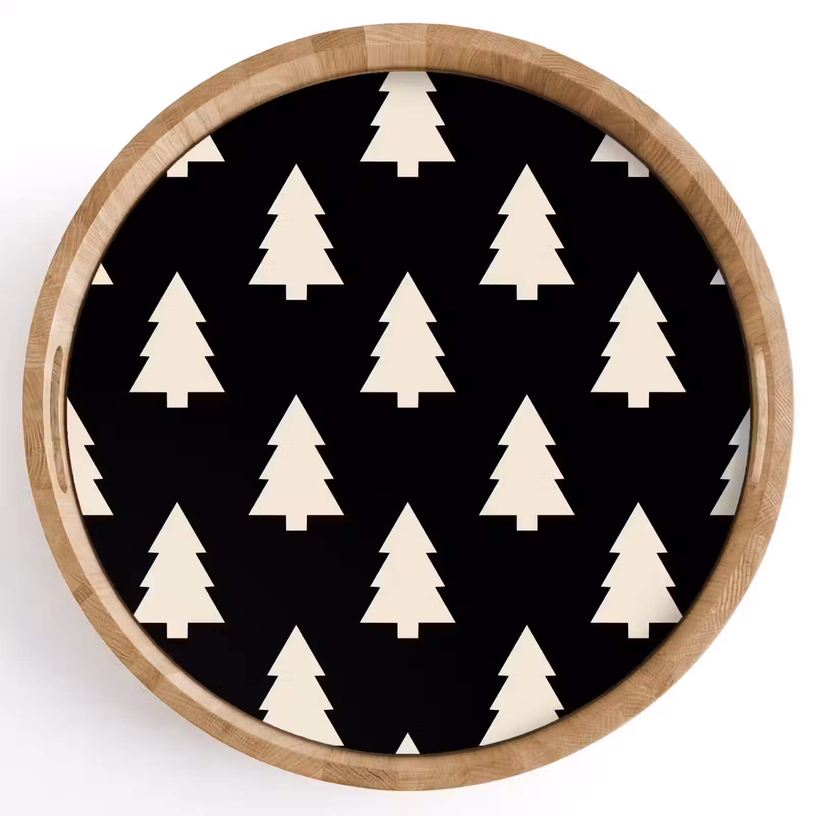 Dienblad - Kerstboom - Zwart - Wit — 1