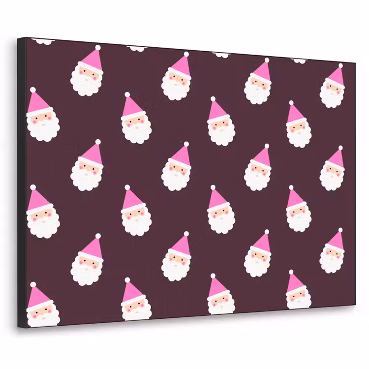 Art frame - Kerstman - Kerst - Roze - Burgundy — 1