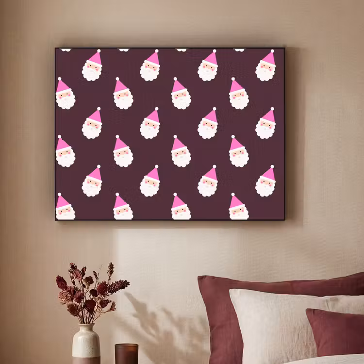 Art frame - Kerstman - Kerst - Roze - Burgundy — 3