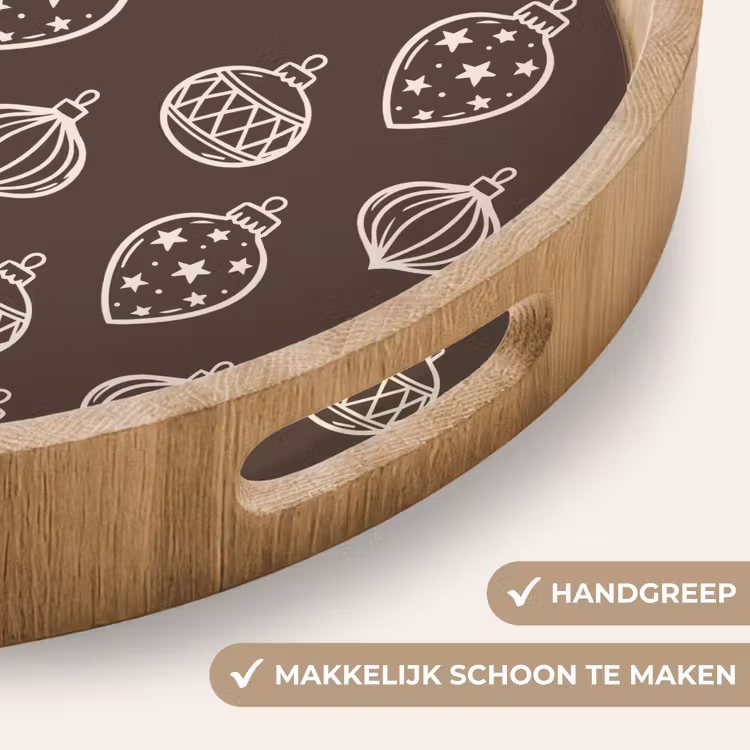 Dienblad - Kerstbal - Grijs - Crème — 5