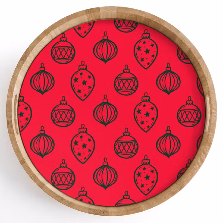 Dienblad - Kerstbal - Groen - Rood — 1
