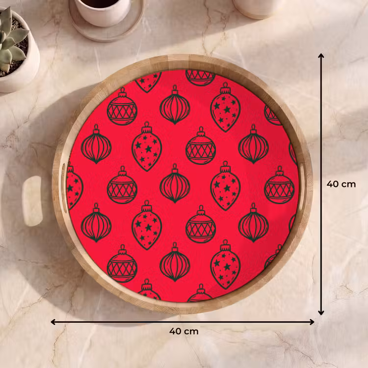 Dienblad - Kerstbal - Groen - Rood — 9