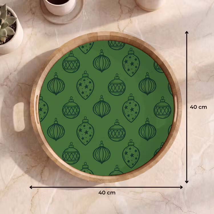 Dienblad - Kerstbal - Kerst - Groen — 9