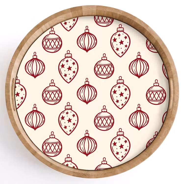 Dienblad - Kerstbal - Rood - Kerst — 1
