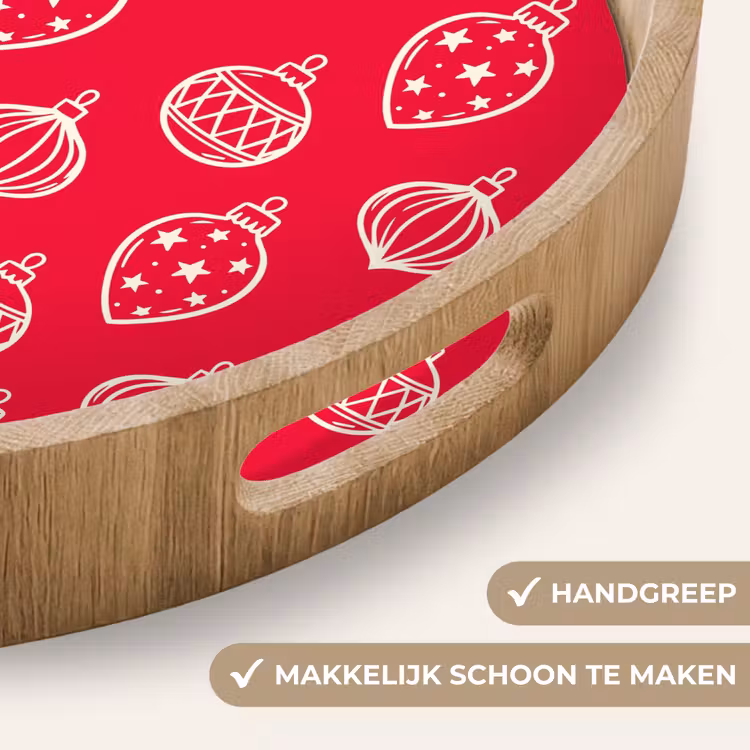 Dienblad - Kerstbal - Rood - Wit — 5