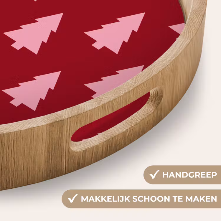 Dienblad - Kerstboom - Burguny - Roze — 5