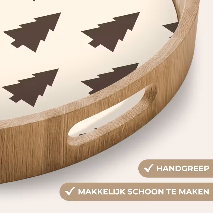 Dienblad - Kerstboom - Crème - Grijs — 5