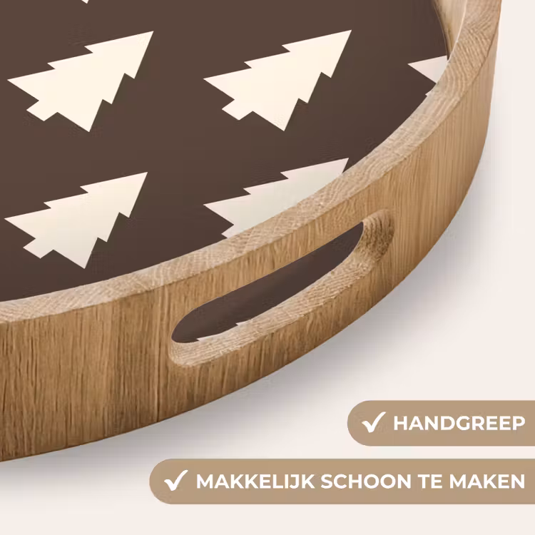 Dienblad - Kerstboom - Grijs - Crème — 5