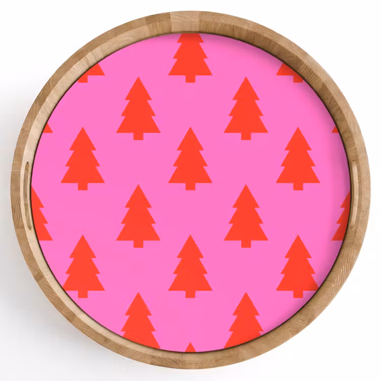 Dienblad - Kerstboom - Rood - Neon — 1