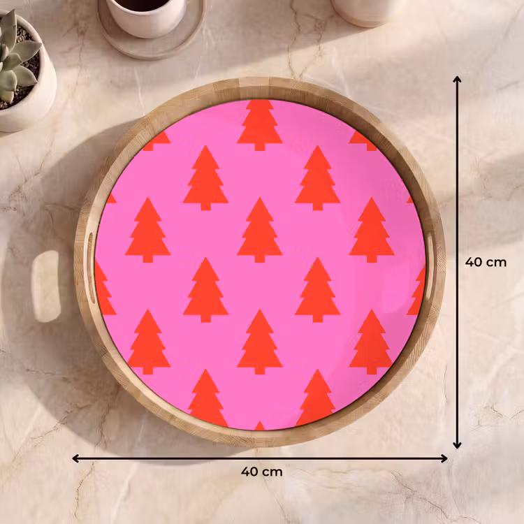 Dienblad - Kerstboom - Rood - Neon — 9
