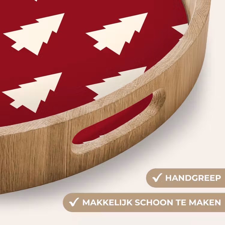 Dienblad - Kerstboom - Rood - Wit — 5