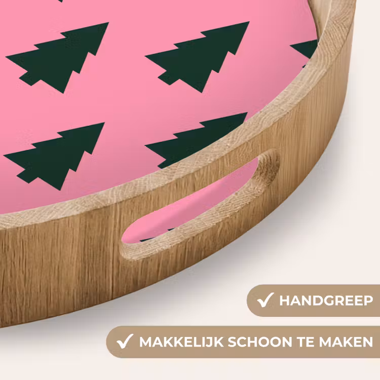 Dienblad - Kerstboom - Roze - Groen — 5