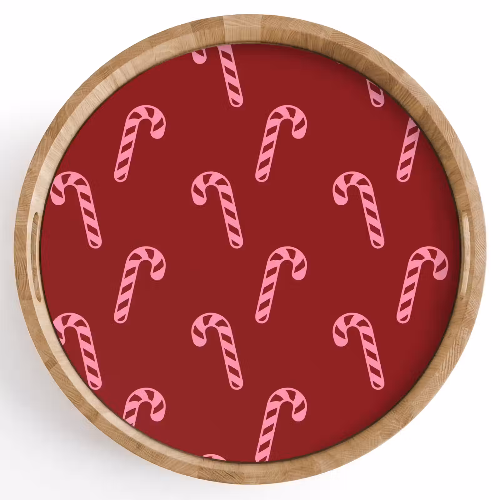 Dienblad - Kerst - Burgundy - Roze - Zuurstok — 1