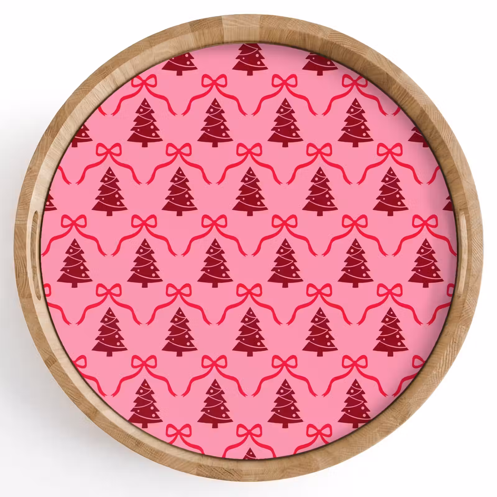 Dienblad - Kerst - Rood - Roze - Strik — 1