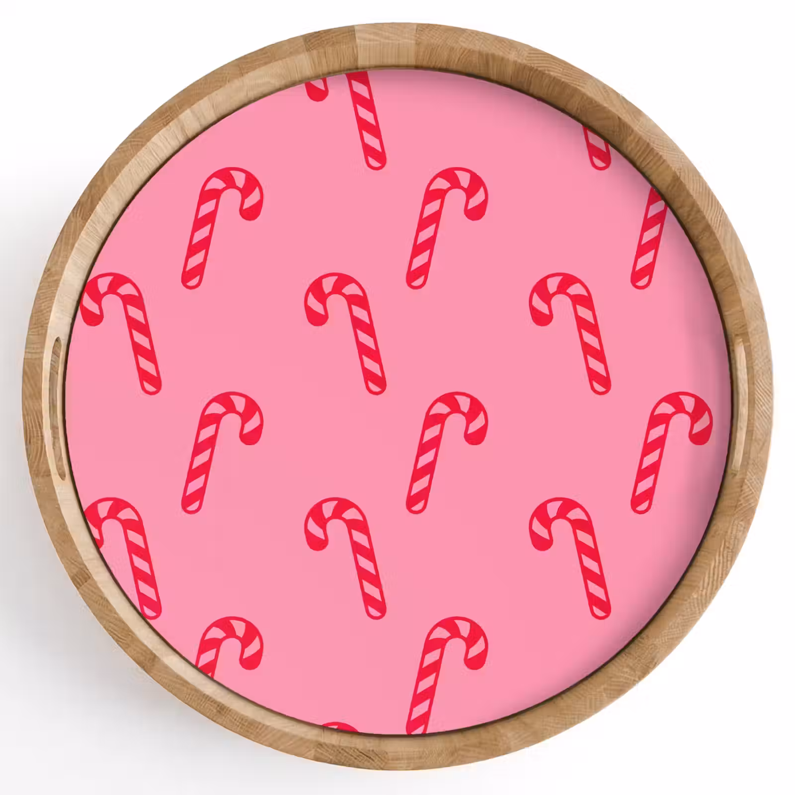 Dienblad - Kerst - Rood - Roze - Zuurstok — 1