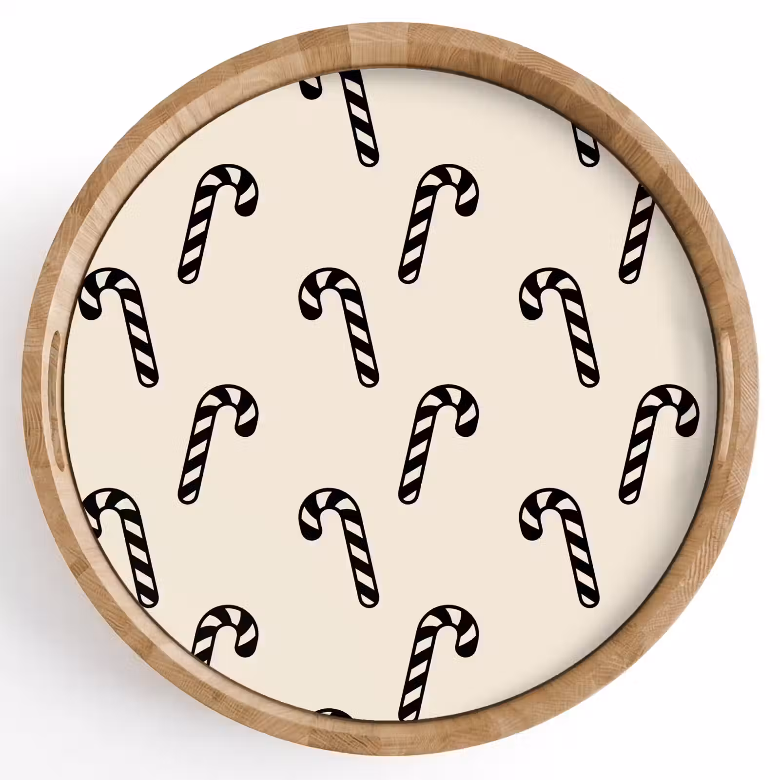 Dienblad - Kerst - Zwart - Crème - Zuurstok — 1