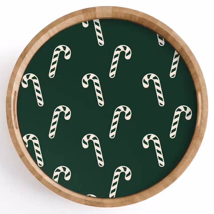Dienblad - Kerst - Groen - Wit - Zuurstok — 1