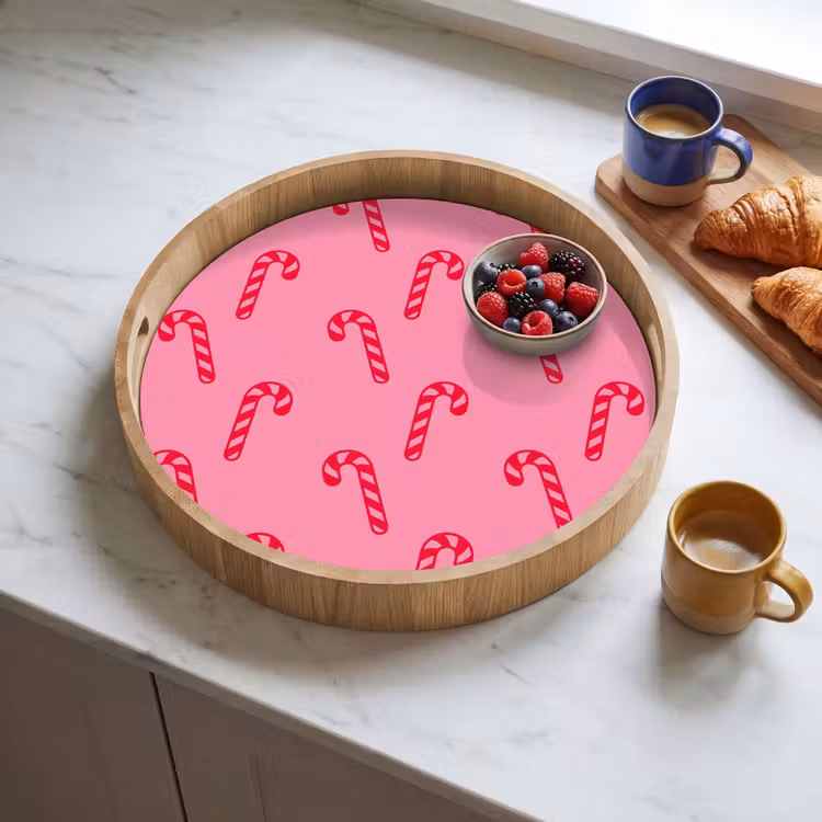 Dienblad - Kerst - Rood - Roze - Zuurstok — 4