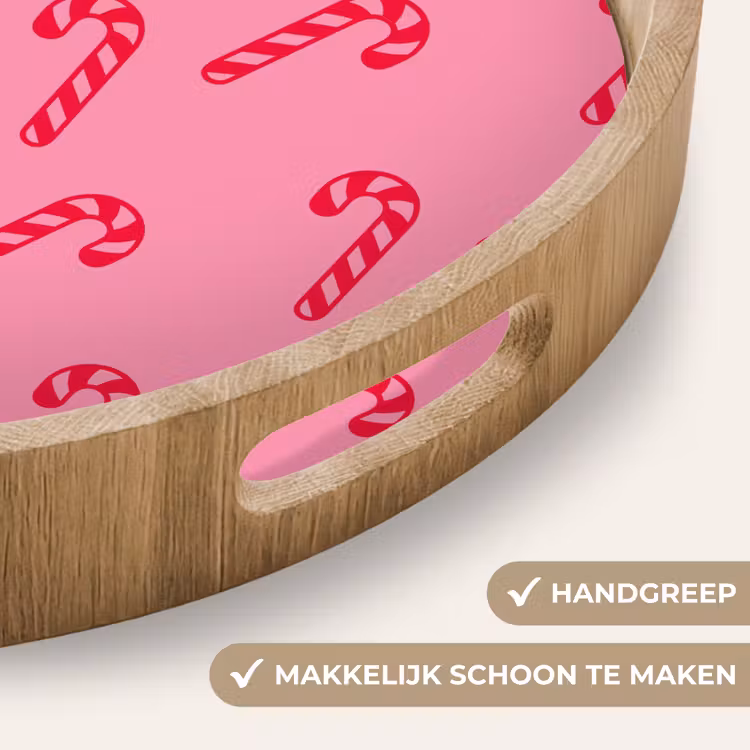 Dienblad - Kerst - Rood - Roze - Zuurstok — 5