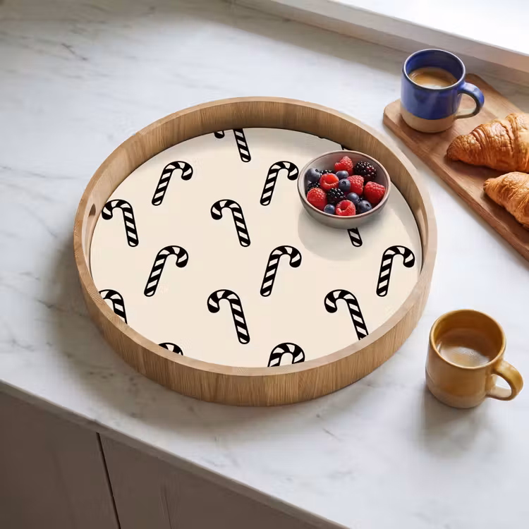 Dienblad - Kerst - Zwart - Crème - Zuurstok — 4
