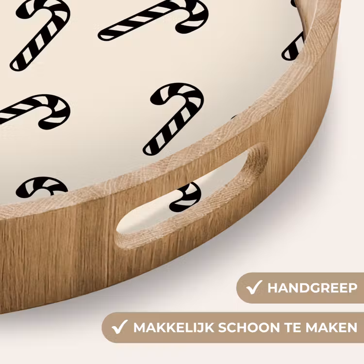 Dienblad - Kerst - Zwart - Crème - Zuurstok — 5