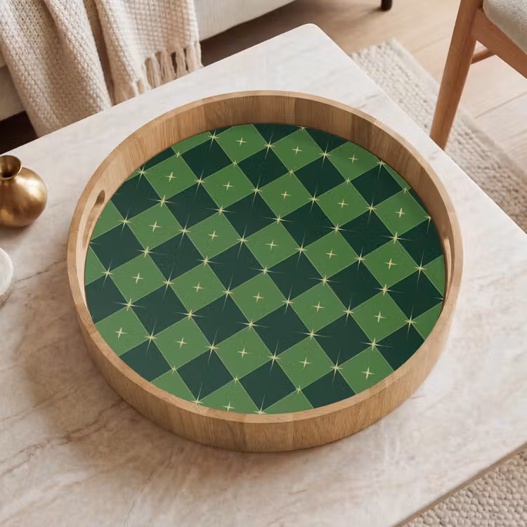 Dienblad - Ster - Groen - Kerst — 2