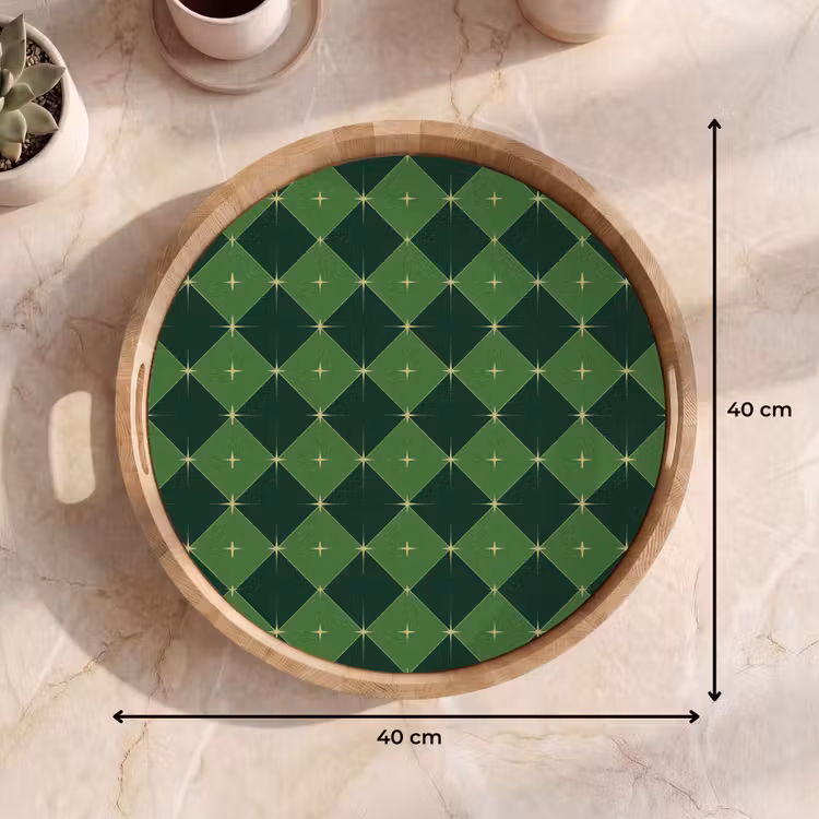 Dienblad - Ster - Groen - Kerst — 9