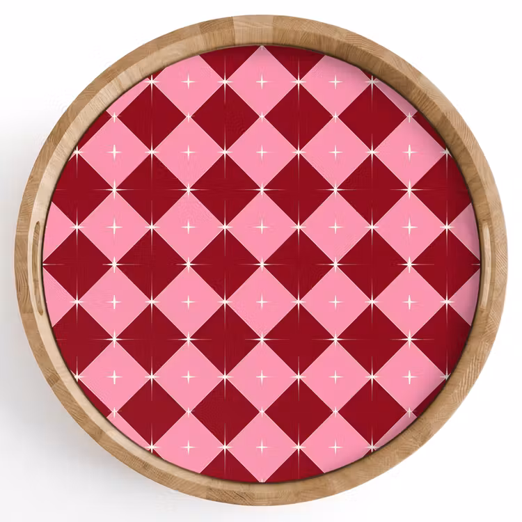 Dienblad - Ster - Rood - Roze - Kerst — 1