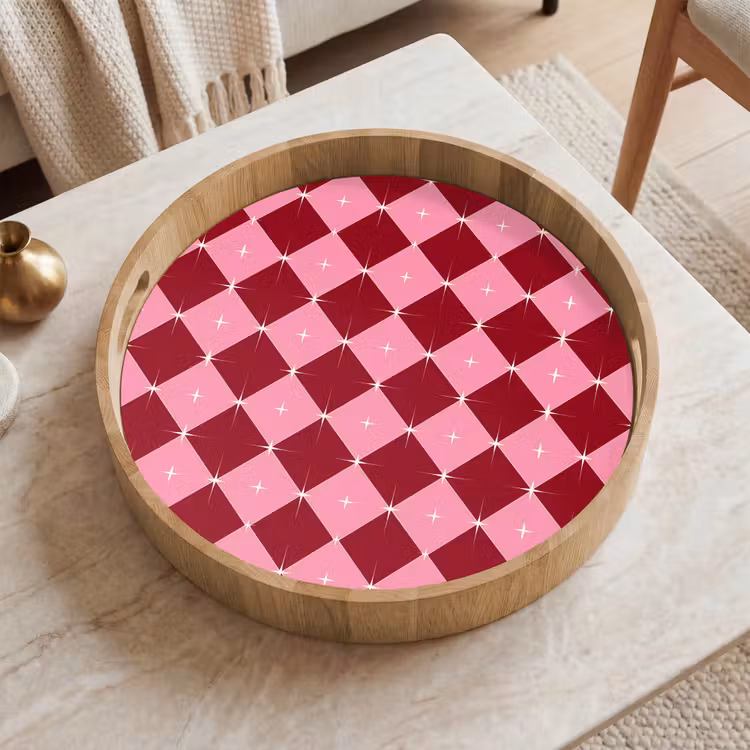 Dienblad - Ster - Rood - Roze - Kerst — 2