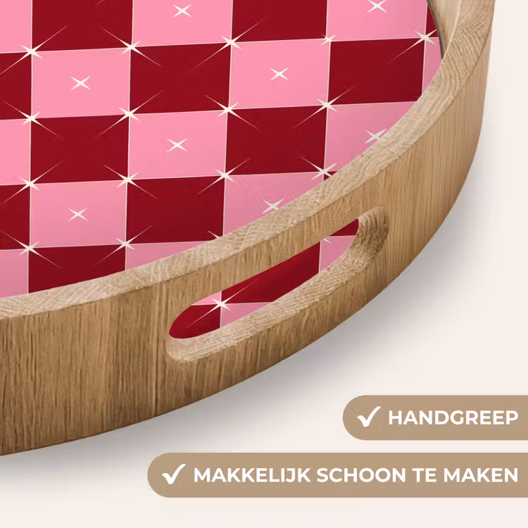Dienblad - Ster - Rood - Roze - Kerst — 5