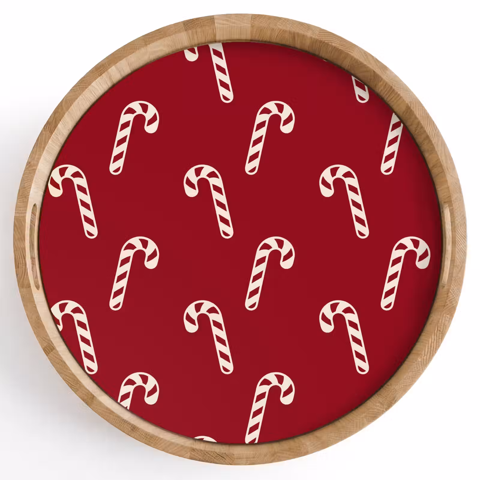 Dienblad - Kerst - Rood - Wit - Zuurstok — 1