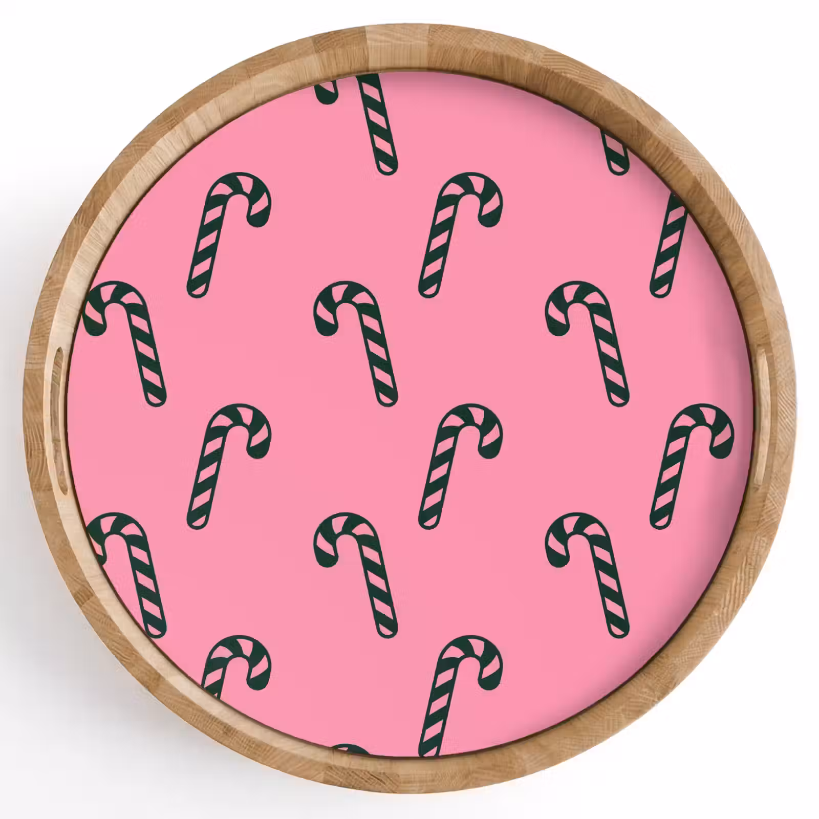 Dienblad - Kerst - Roze - Groen - Zuurstok — 1