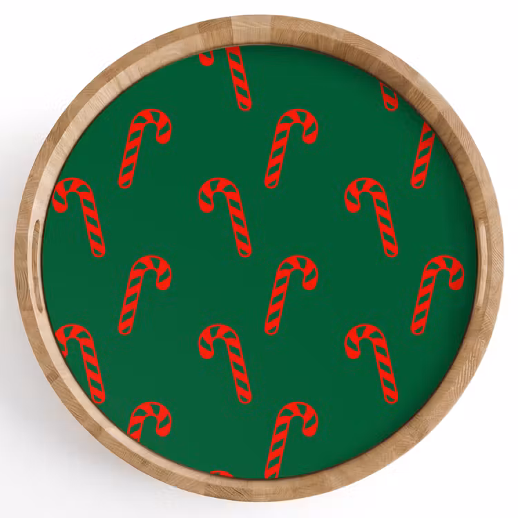 Dienblad - Kerst - Groen - Rood - Zuurstok — 1