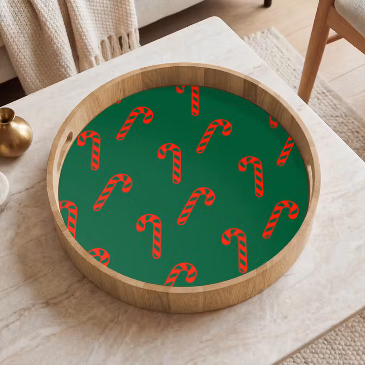 Dienblad - Kerst - Groen - Rood - Zuurstok — 2