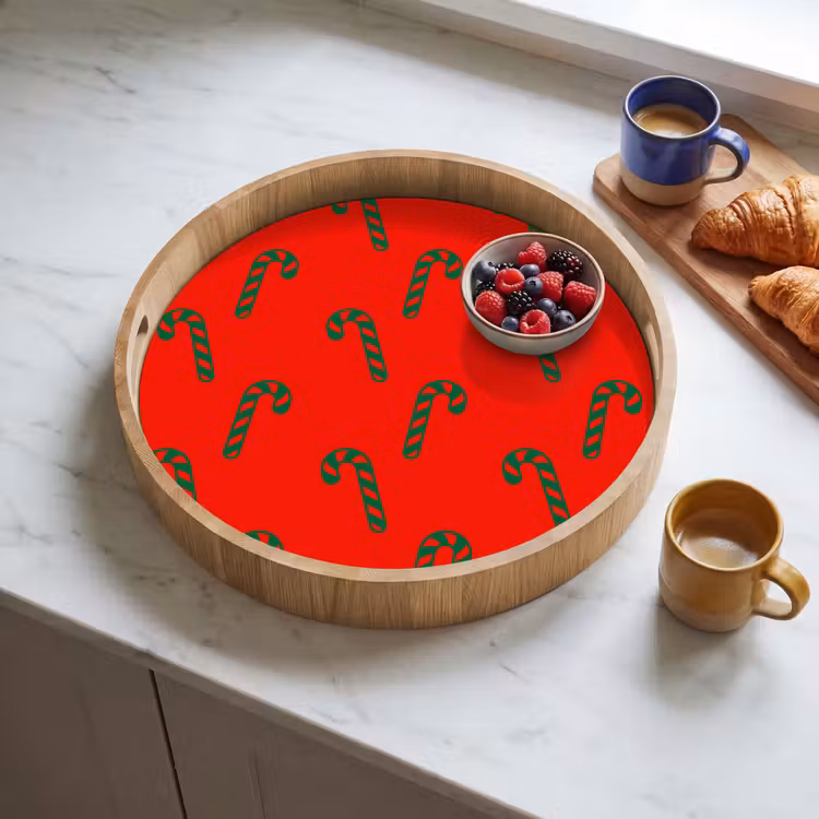 Dienblad - Kerst - Rood - Groen - Zuurstok — 4