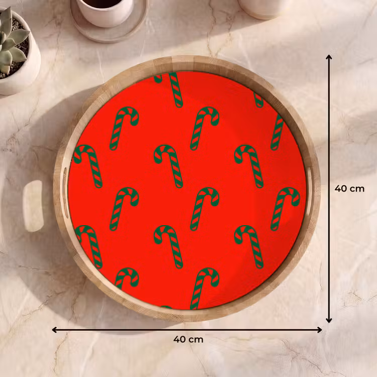 Dienblad - Kerst - Rood - Groen - Zuurstok — 9